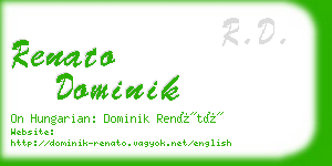 renato dominik business card